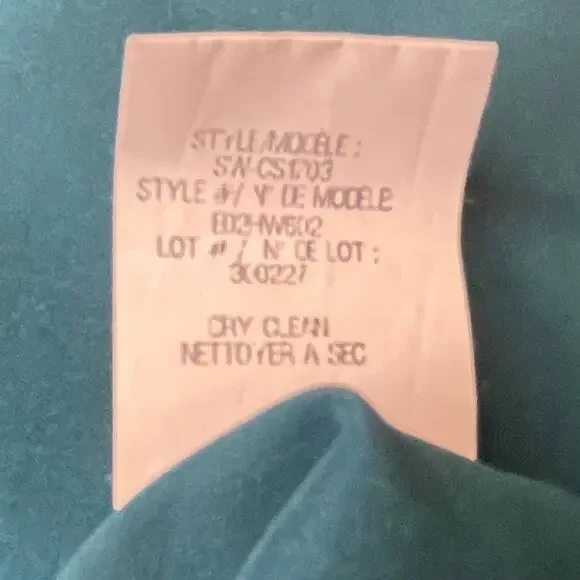 HELMUT LANG CASUAL SHIFT WESTERN MOD DRESS DEEP TEAL GREEN MEDIUM P - Picture 7 of 9